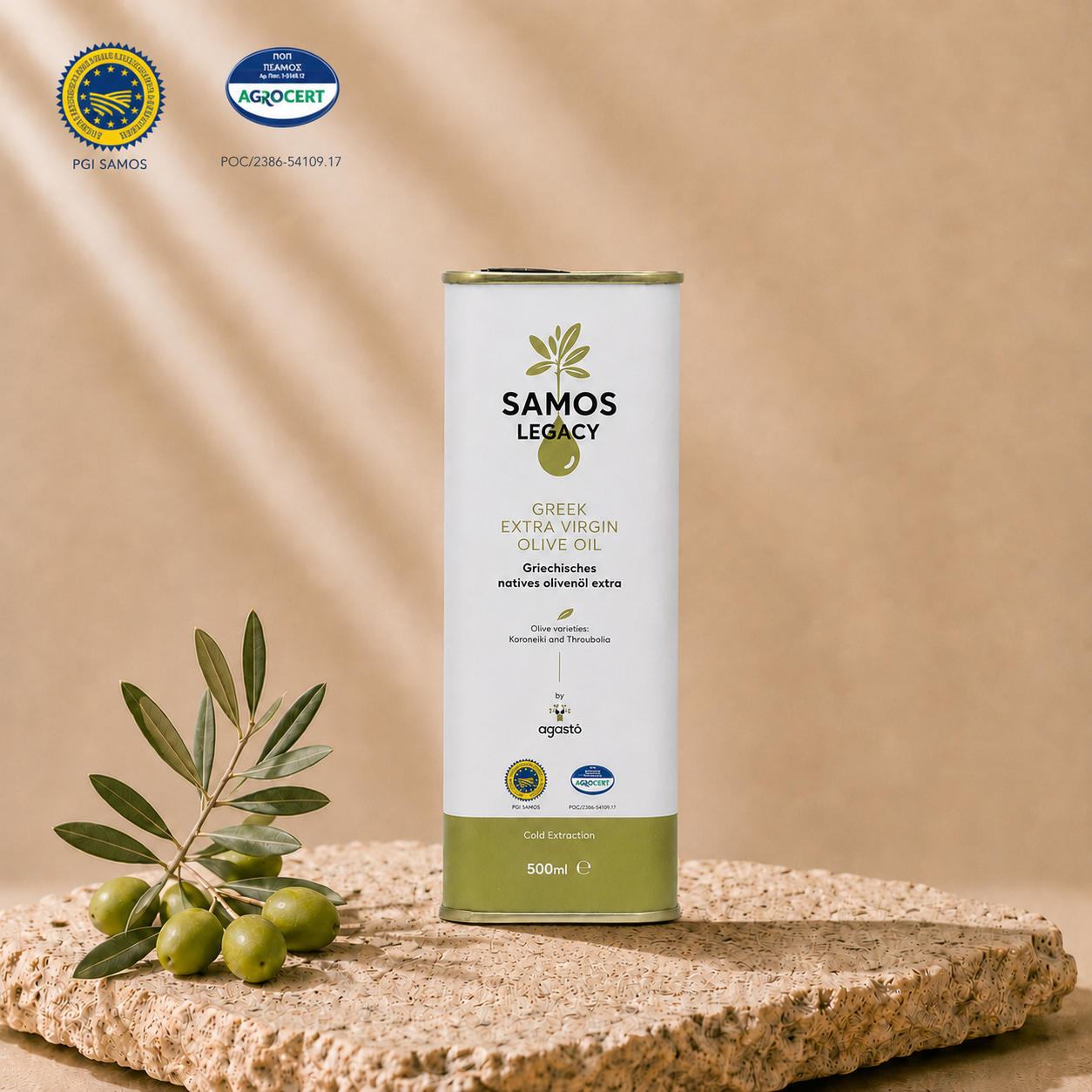 samos legacy 500ml productfoto olijfolie extra vierge